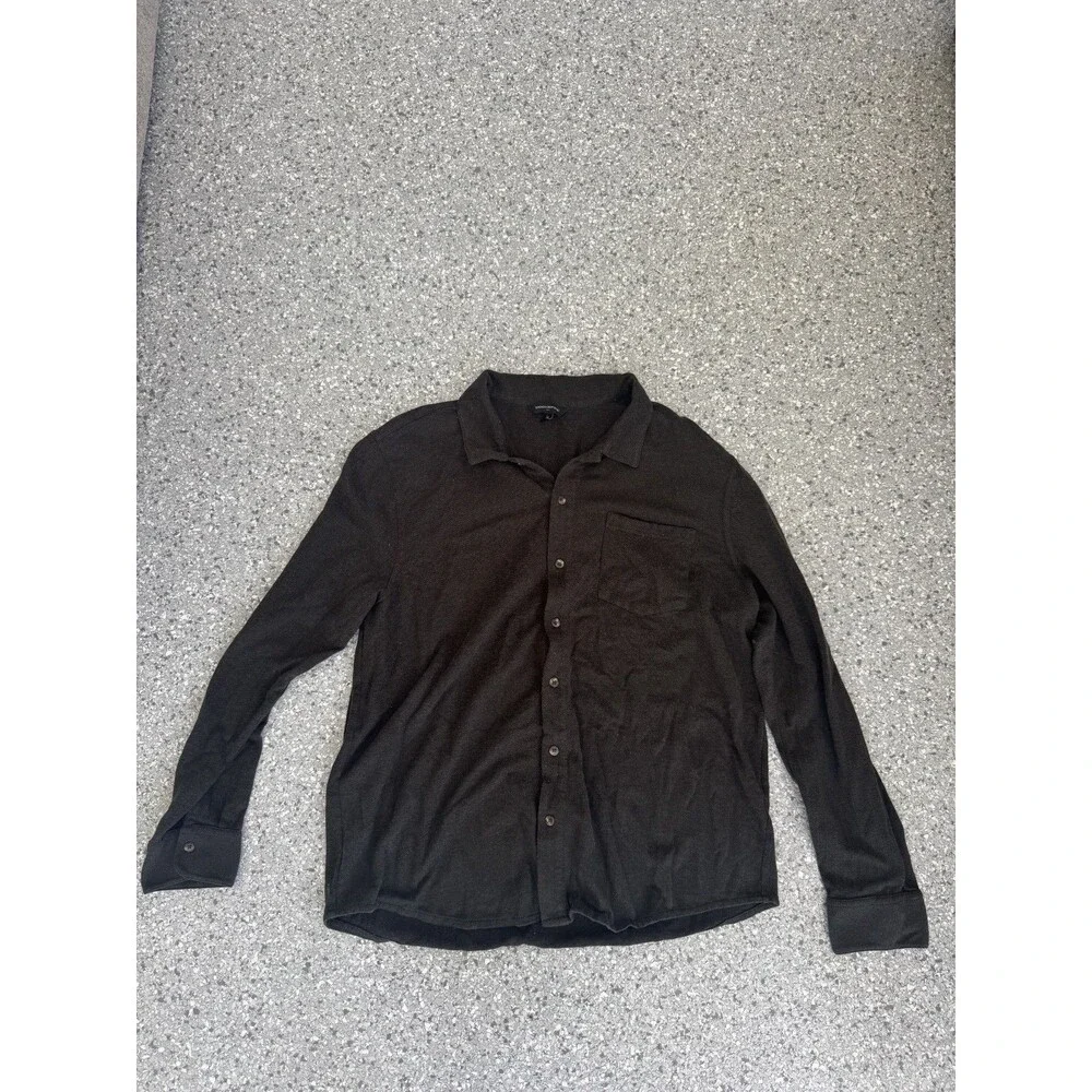 Banana Republic Olive Cotton Button-Down Long Sleeve Shirt Men size XL